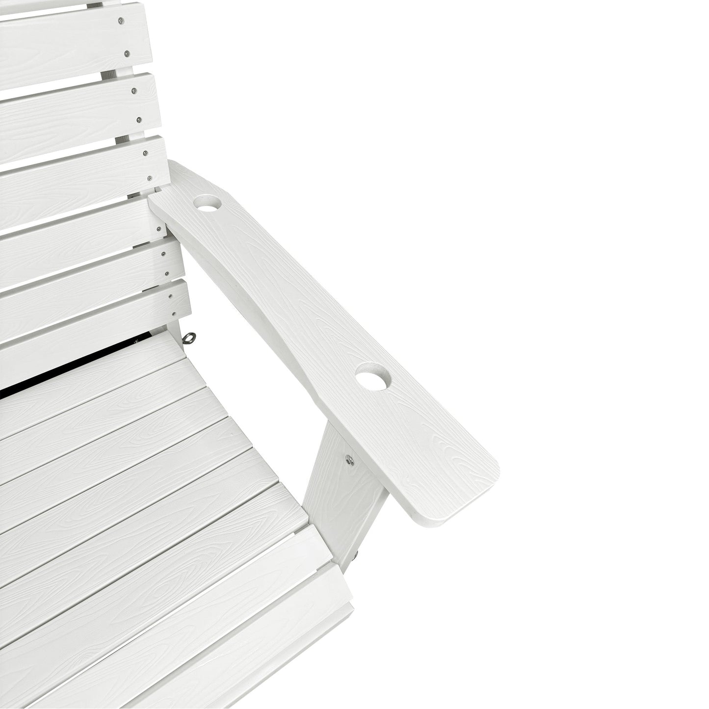 Poly Lumber 3-Seat Porch Swing, HIPS 5-Feet Bench Swing with Foldable Cup Holders,18/8 Stainless Steel Hardware, High Backrest and Deep Contoured Seat, Snow White
