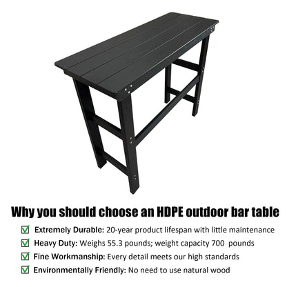 HDPE Patio Bar Set, Outdoor Bar Stools with Table, Weather Resistant, for Poolside, Garden, Yard, Balcony (3 Piece)