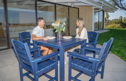 Patio Dining Set, 36.2-Inches ，5 Piece, Navy Blue