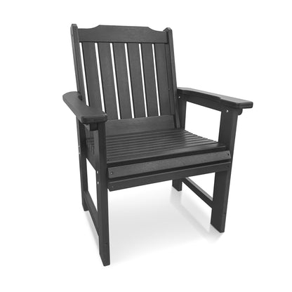 HDPE Patio Dining Chair, Outdoor Chair with 18/8 Stainless Steel Hardware, Heavy Duty 600 LBS, for Outdoor Patio Garden Yard (Gray)